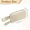 Genuine Leather Car Key Fob Universal Car Key Zipper Key Case Bag for Men and Beige [uxcell] Case, Holder, Women,