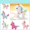 Cute Rainbow Unicorn Plush Toy Keychain Wholesale Stuffed Animal Pendant For Girls' Bags