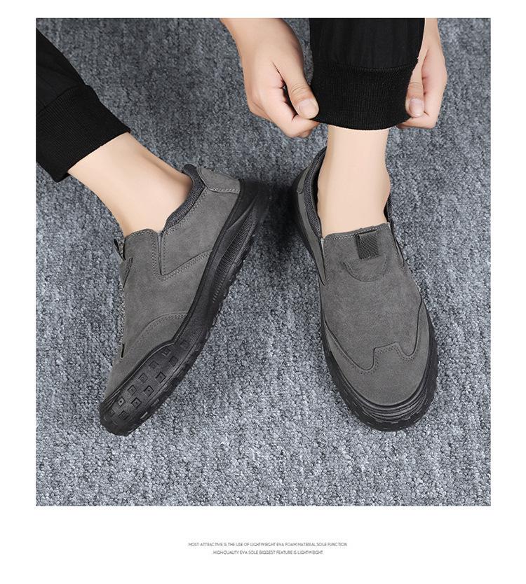 Herren Wasserdichte Leder Outdoor Arbeitsschuhe Low-Cut: Rutschfeste, Verschleißfeste Lässige Sommerstiefel