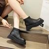 Women's Ankle Boots 2026 Autumn/winter Fashion Thick Soled Platform Outdoor Casual Short Boots Zipper Women's Shoes Botas Mujer