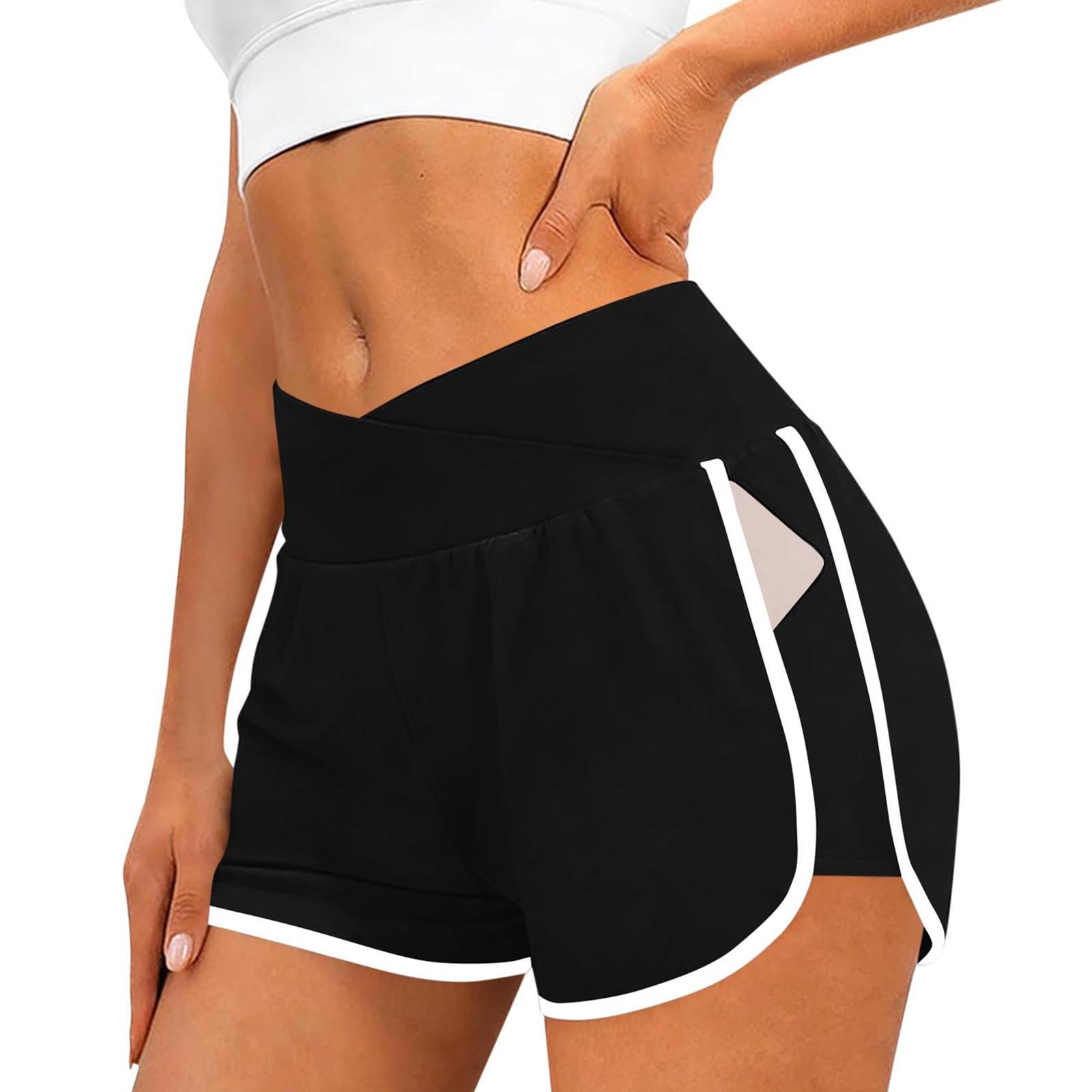 Женские повседневные и модные шорты с карманами разных цветов XXL чёрный