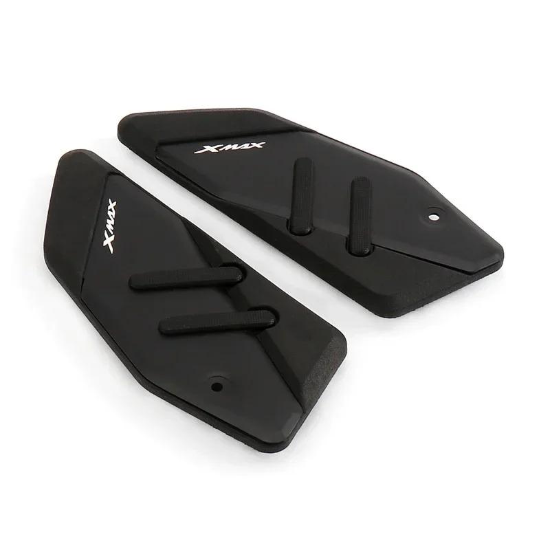 For Yamaha XMAX 300  - 2024 X-MAX 300 XMAX300 XMAX 250 400Motorcycle Foot Pegs Plate Skidproof Pedal Plate Footrest Footpads Front - Black