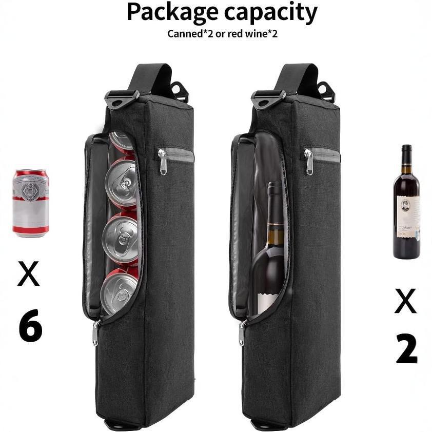 Portable Insulated Beverage Storage Bag for Outdoor and Golf, with Ice Pack for Cooling.