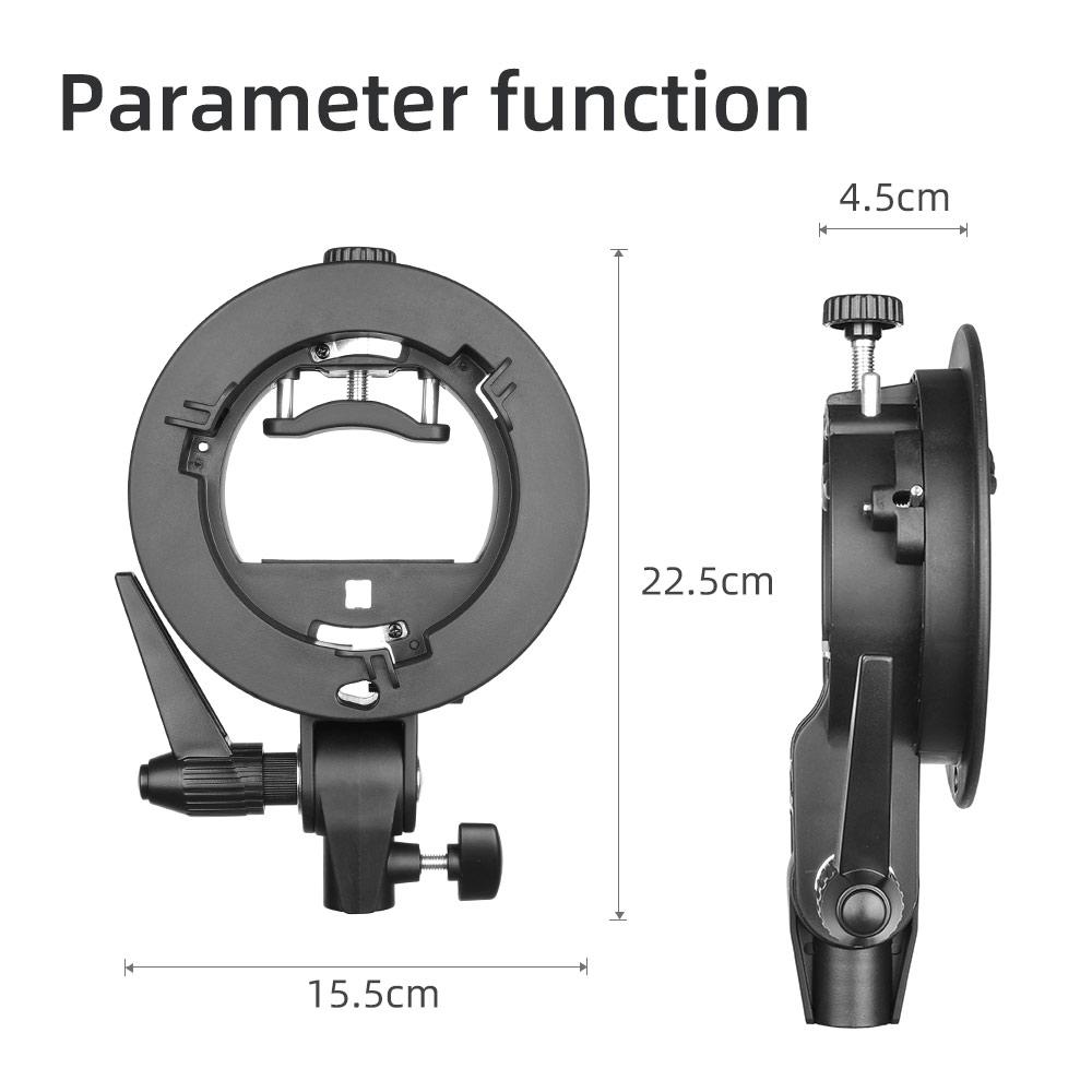 Godox Handheld Grip S-Type Flash Bracket Bowens S Mount Holder for Speedlite Flash Snoot Softbox Honeycomb Photography