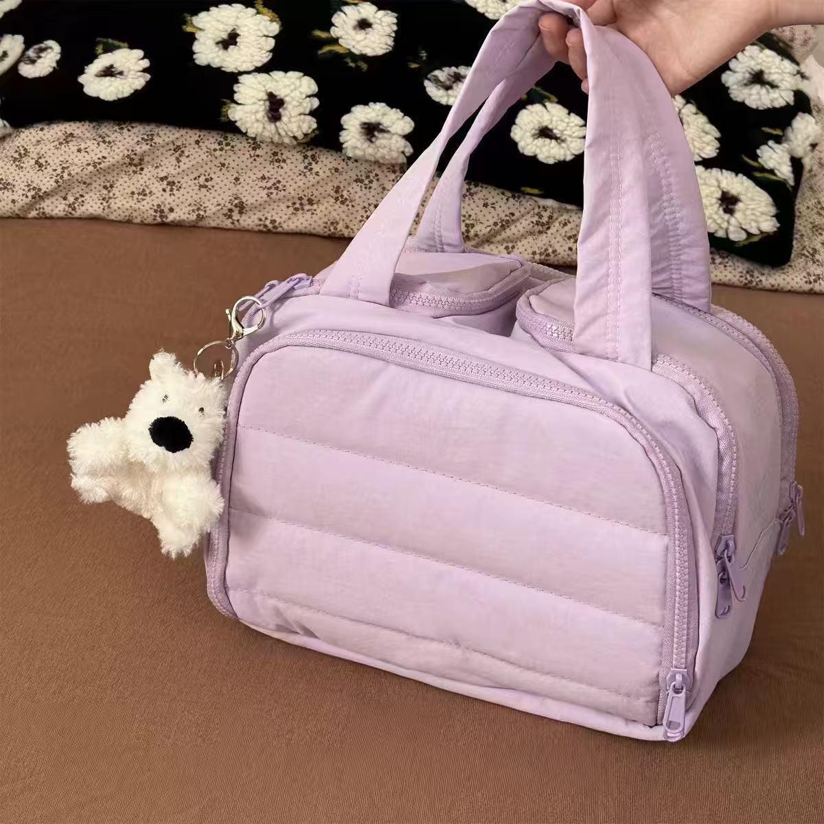 

Puff Handheld Makeup Bag: Large-Capacity, Multi-Layer Travel Toiletry Organizer