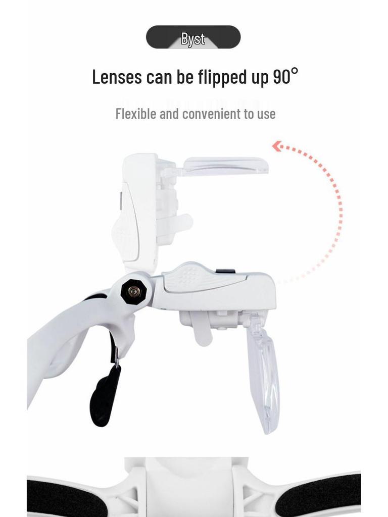 Head-mounted Eyelash Magnifier & Light for Acne and Tattoo Work