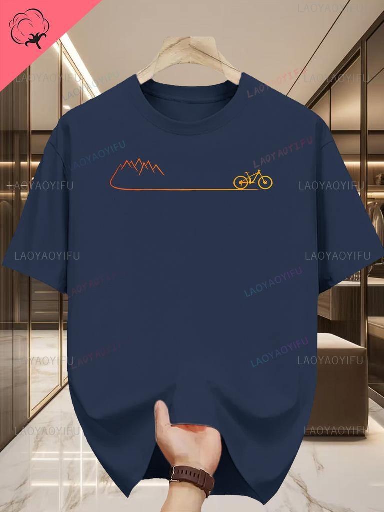 Mens Breathable Outdoor Cycling TShirt Moisture Wicking QuickDry Athletic Top with Mountain Streetwear Graphic Print Tshirt