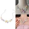 Adjustable Necklace With Starfish Shell Pearls Charm Alloy For Vacation And Parties