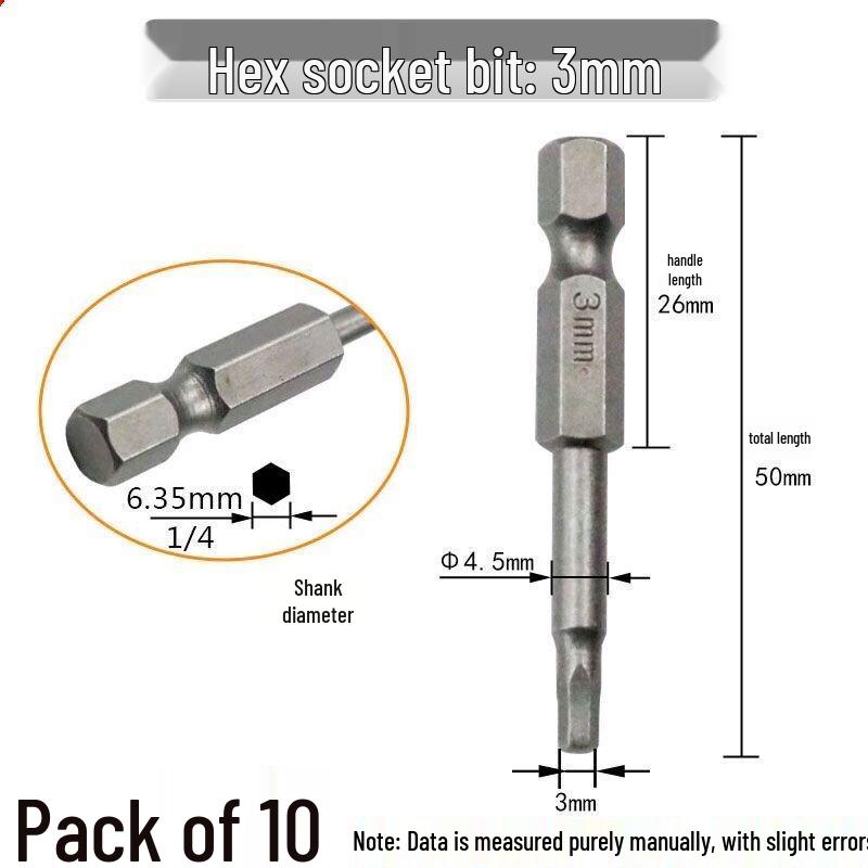 Sechskant Starke Magnetische S2 Schraubendreherbit für Handbohrmaschinen und Elektrische oder Pneumatische Schraubendreher