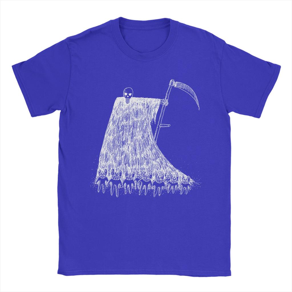 Creative GRIM REAPER Radioheads T-Shirts Men Crew Neck 100% Cotton T Shirt  Short Sleeve Tee Shirt Plus Size Clothes