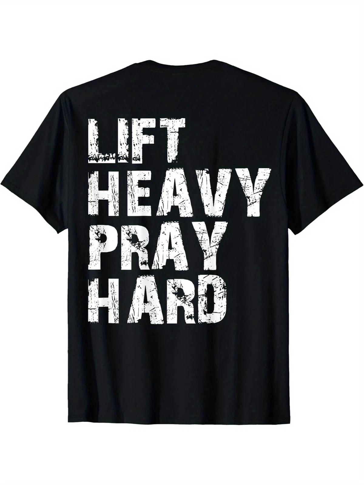 Lift Heavy Pray Hard, Gym Christian Gift For Christian T- Shirt S