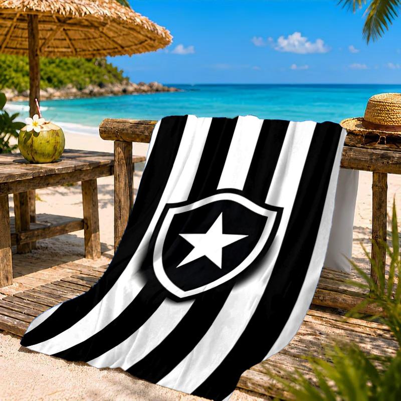 Botafogo Pride Emblem Printed Microfiber Beach Towel, Soft And Absorbent, Quick-Dry, Ideal for Summer Travel, Beach Essential, Swimming Pool