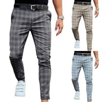 Pánské kontrolní kalhoty Slim Fit Soft Stretch Ležérní dlouhé kalhoty Work Office Business