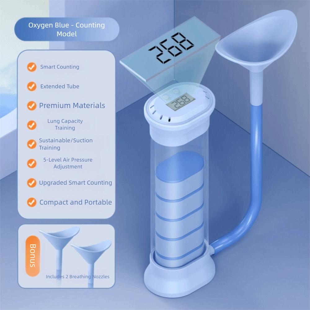 Ergonomic Design Breathing Dumbbell Trainer Breathing Training Device  Men/ Women