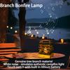 Small Electric LED Fireplace Logs 3 Modes Adjustable Night Light Flame Lamp USB Rechargeable 3D LED Fake Fire Pit Firewood Lamp