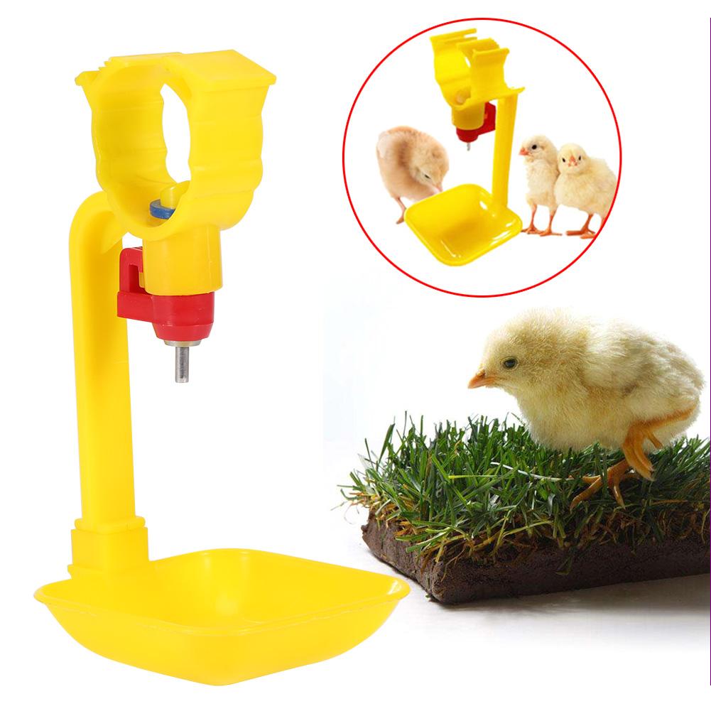 4pcs Plastic Chicken Water Drinking Cups Hen Bird Automatic Drinker Feeder Drink Tools