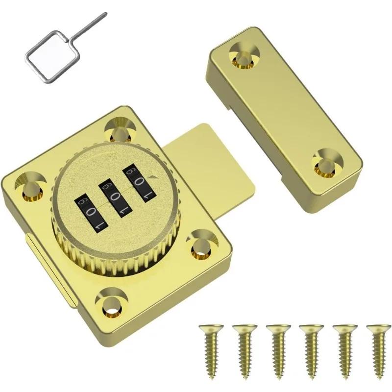 Punch-free Drawer Password Lock Latch Indoor Cabinet Door Lock Cabinet Password Lock Drawer Push-pull Double-open Wardrobe Lock