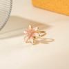Kamelienblume Blume Ring Strass Französischer Unregelmäßiger Ring Retro Emaille Fingerring Mädchen