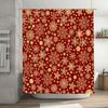 Christmas Snowflake Shower Curtain with Gold Pattern for Bathroom Decor Printed Fabric Waterproof Home Supplies In Bath from Hom