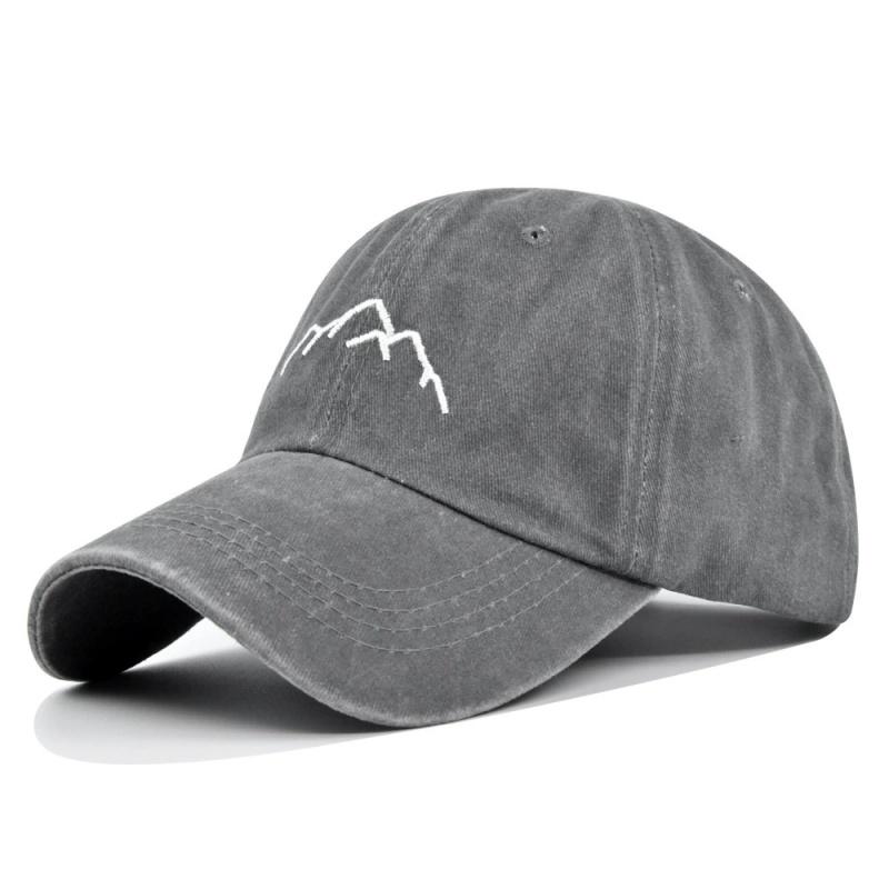 Women Washed Cotton Cap Mountain Embroidery Vintage Baseball Cap For Men And Women Adjustable Casual Outdoor Use Street Style Wear Sportss Hat For