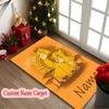 1pc Indoor Rug - Machine Washable Large Floor Mat with Lion Simba Timon Pumbaa Jungle Design, Customize Name Area Carpet