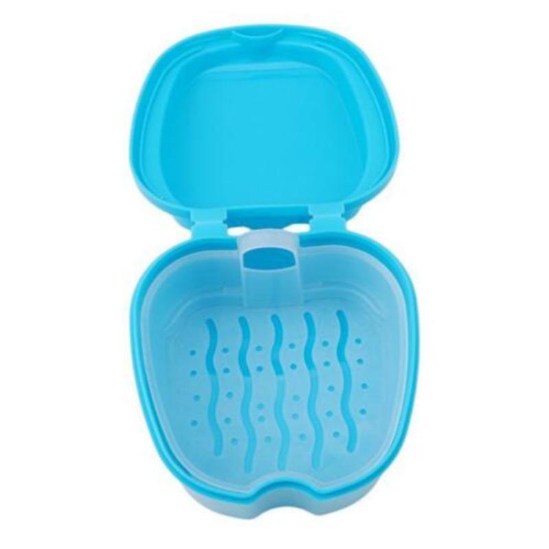 Lock Case Portable Mouth Protection Box Oral Cleaning Fake Dental Prosthetics Storage Box Dental Appliance Orthodontic Box