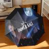 1pc Ayliva's Album Cover Umbrella Portable Folding Umbrella Iron Frame Hole Bone Structure Outdoor Home Umbrella