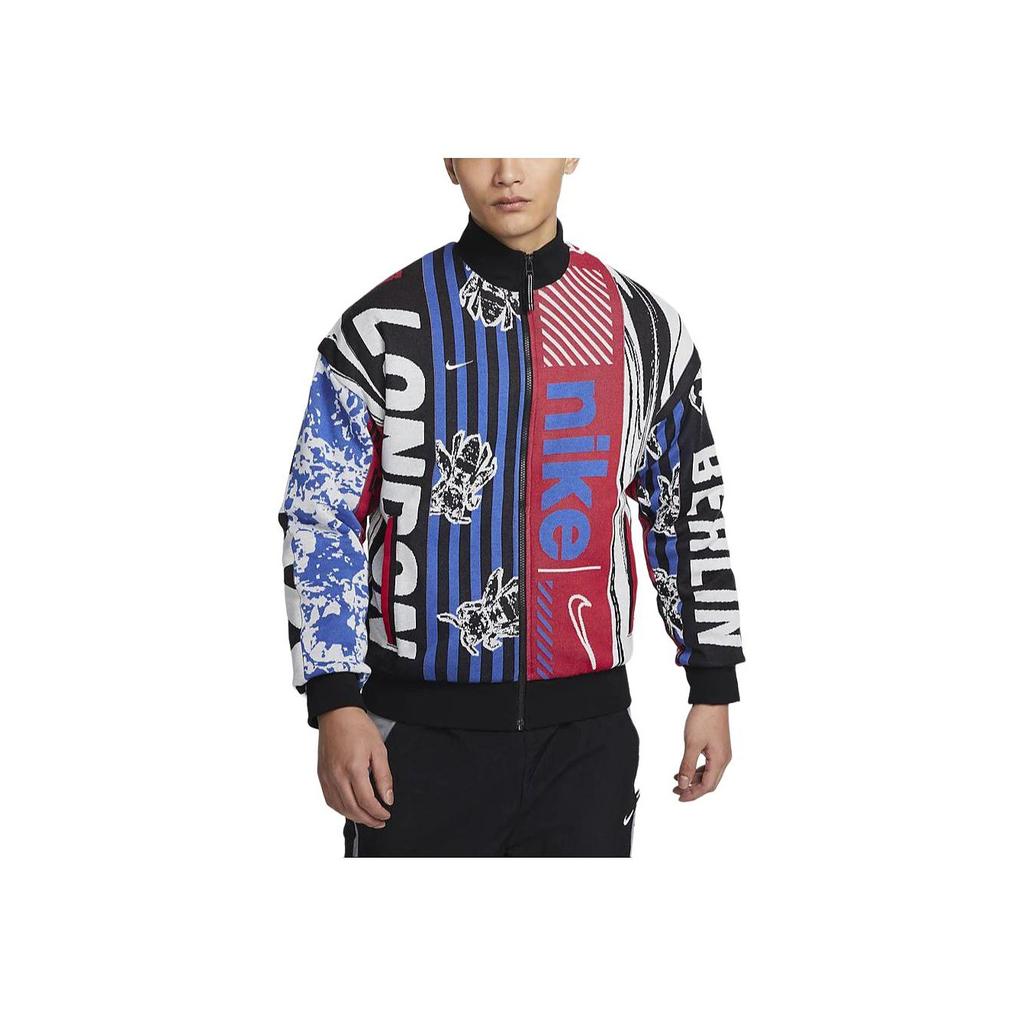 Nike SS24 Therma-FIT Allover Print Stand Collar Zip-Up Casual Jacket Men Jacket Multicolor FN2396010
