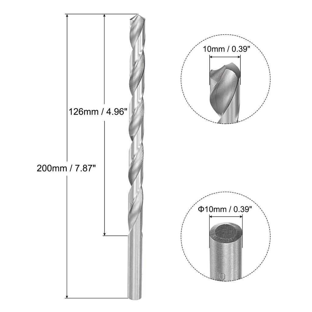 200/250/300mm Twist Drill Bits 6.2/7/8/9/10/11/12/13/14/15/16mm High-Speed Steel Extra Long Drill Bit