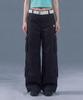 Ineodeijeu Women'S Multi-Pocket Cargo Pants (Black)
