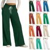 Pantalon de survêtement taille haute à jambe large pour femme Pantalon de jogging décontracté