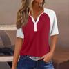 Women's T Shirt Tee Print Button Raglan Sleeve Daily Weekend Fashion Basic V Neck Regular Top