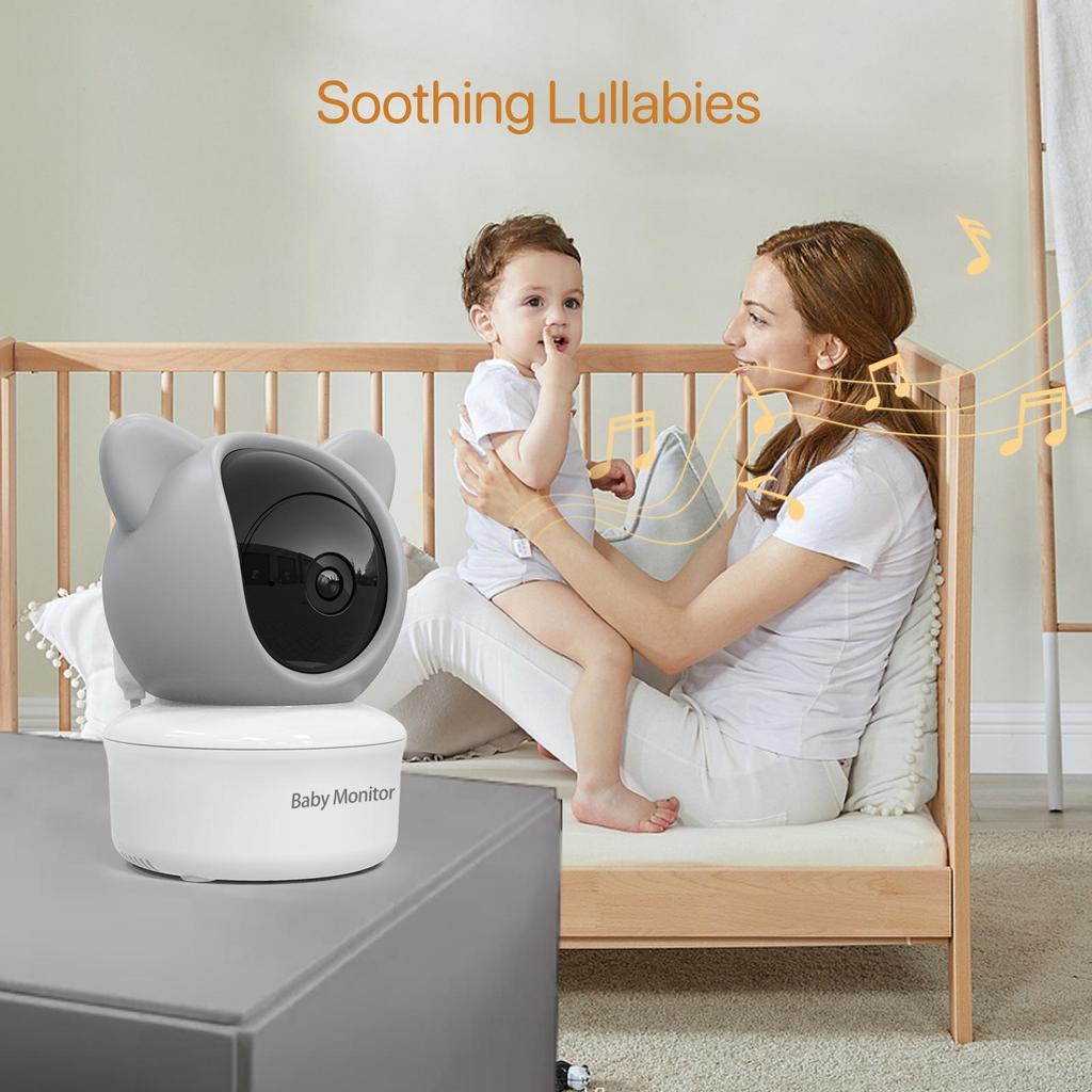 Tuya 5-Inch Baby Monitor with Two-Way Intercom & Mobile Remote Access