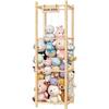 Organizador y Estante de Exhibición de Madera Maciza para Peluches