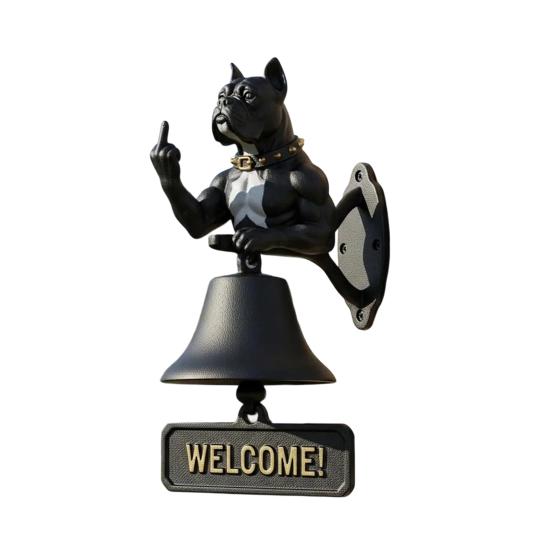 

Средний палец Мышца Собака Дверной звонок Винтажный Щенок Добро пожаловать Дверной звонок Дом Офис Вход Декоративный звонок Подарок для любителя питомцев E