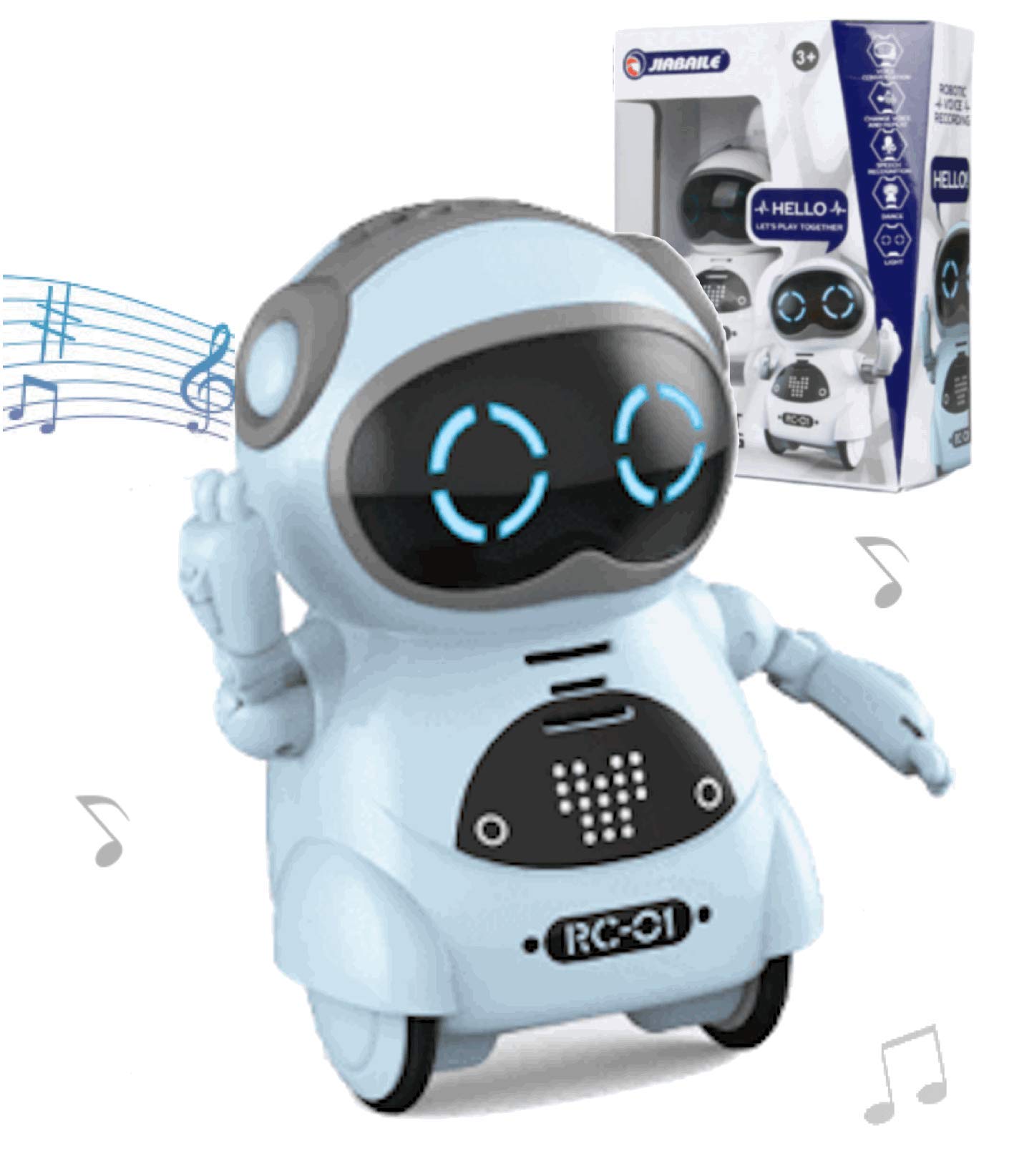

Toy Lob Pocket Robot, Communication Robot, Smart Robot, Mini Robot, Talks, Dancing, Music, Lights, English, Japanese Instructions Included (Blue)
