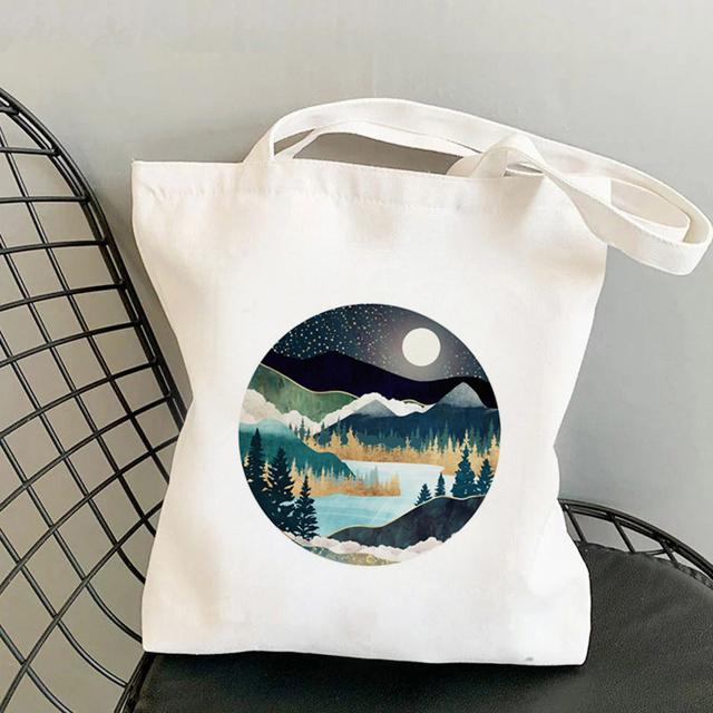 Shopper Sloth Hanging from Branches Printed Tote Bag Women Harajuku Shopper Handbag Girl Shoulder Shopping Bag Lady Canvas Bag