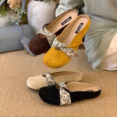 Muller Cool Slippers Mary Jane French Bag Head Half Slippers Women Wear Lazy One Pedal 2025 Spring and Summer New
