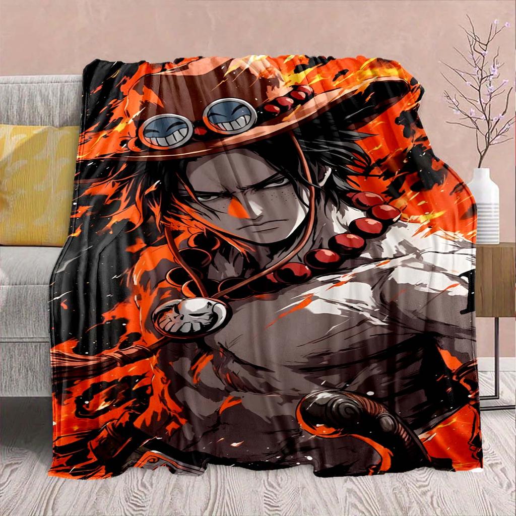 One Piece Anime Flaneldecke - Weich Warm Perfekt für Sofa, Bettwäsche Camping Reisen Büro Heimdekoration -QJY