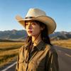 Panama Hat Beach Hat British Wide Brim Top Hat Temperament Men's and Women's Card Vacation Straw Cowboy Hat