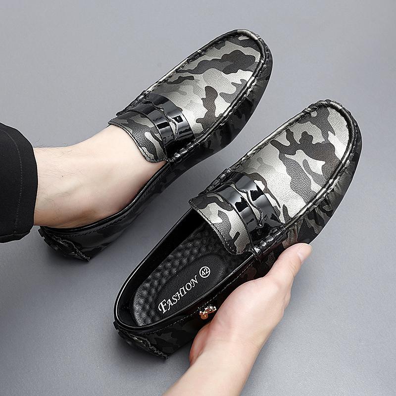Dámské Pohodlné Baleríny Ležérní Nazouváky Pánské Mokasíny Loafers Řidičské Boty Unisex Větší Velikost Kamufláž Zlaté Stříbrné Boty