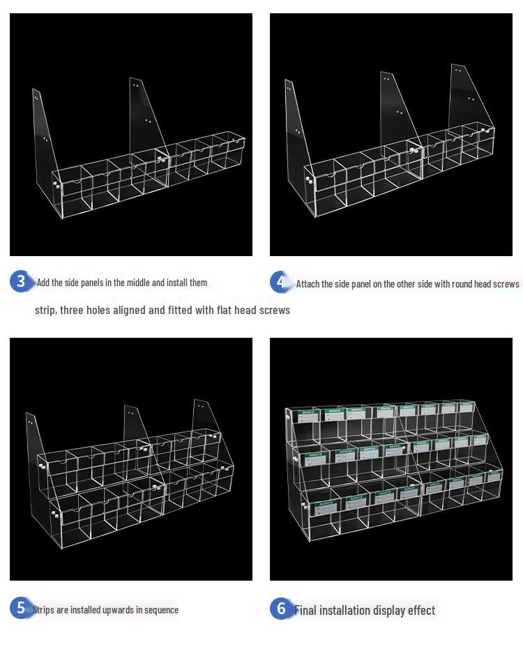 Acrylic Price Tag Display & Pen Holder Stand for Stationery Stores