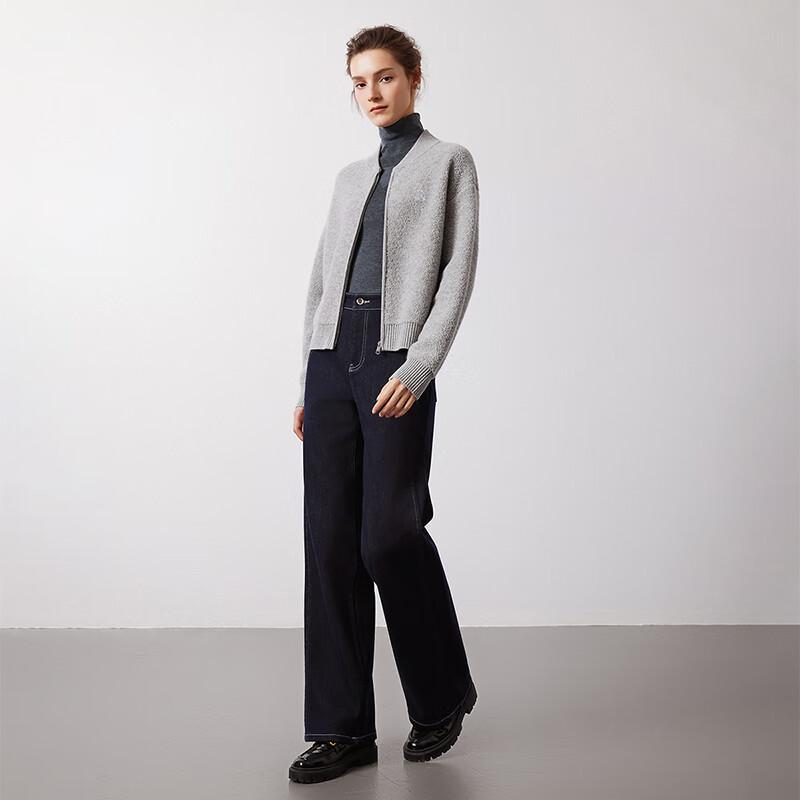 

Женский бомбер из шерстяного трикотажа Navicare L