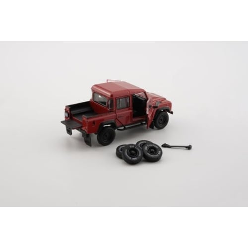 B-M Creations Land Rover Defender 110 16 Pickup Orange (RHD) 1/64 Scale 64B0267