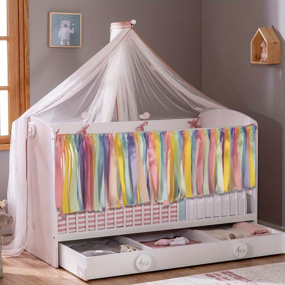 2pcs Pastel Rainbow Ribbon Tassel Garland Colorful Fabric Banner Hanging Patry Decoration Backdrop for Birthday Banner Backdrop Decor Party Banners