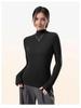 Women's High Neck Wool Long Sleeve Base Layer Top for Fall/Winter