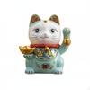 Ceramic Lucky Cat Statue Twofold Function Piggy Bank Feng Shui Decor Welcoming Money