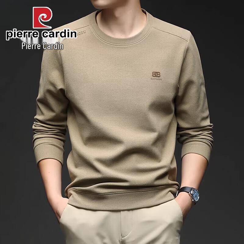 Pierre Cardin Men's Silk Wool Blend Long Sleeve Crew Neck Top
