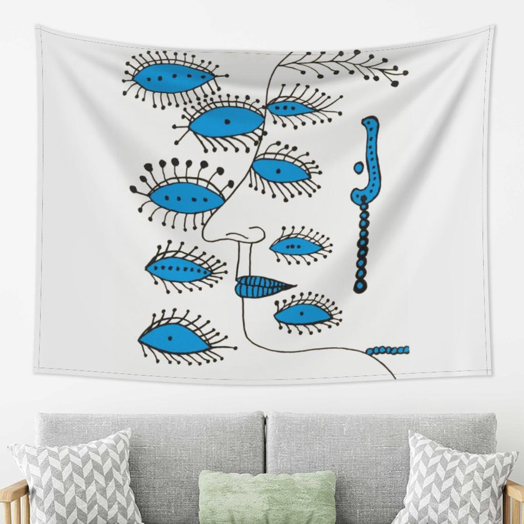 Yayoi Kusama Abstract Painting Tapestry Wall Hanging Aesthetic Home Decor Tapestries for Dorm Room