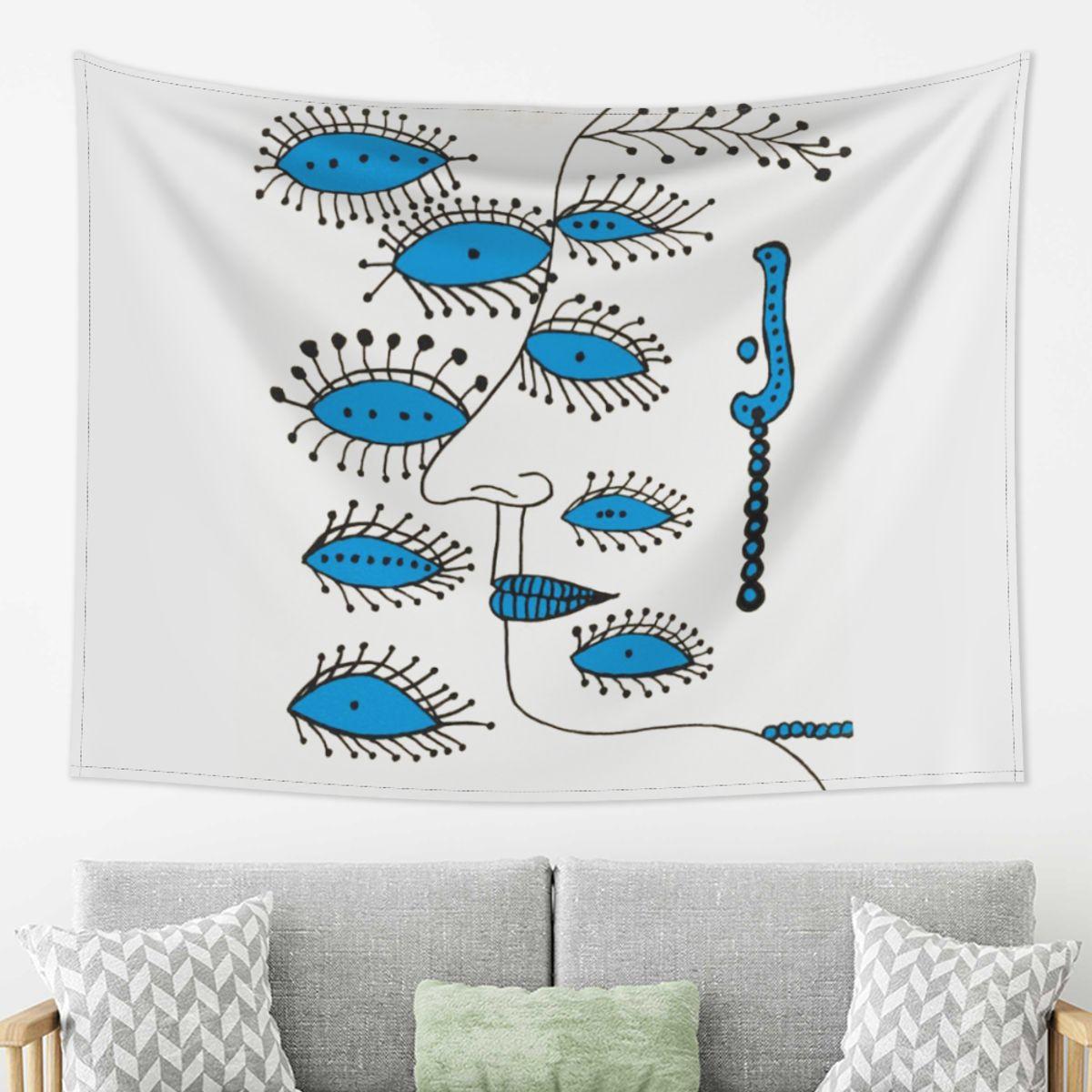 

Yayoi Kusama Abstract Painting Tapestry Wall Hanging Aesthetic Home Decor Tapestries for Dorm Room 74x94cm(29x37in)